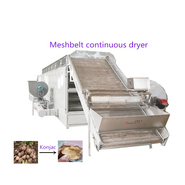 Industrial Indonesia 1000 Kg/h Automatic Konjac Drying Machine Konjac Processing Line Konjac Chips Dryer Line